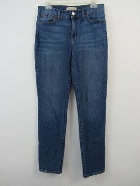 Madewell Size 27 The Slim BoyJean Medium Blue Denim Jeans Casual Hemp Cotton